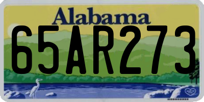AL license plate 65AR273