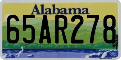 AL license plate 65AR278