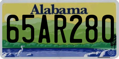 AL license plate 65AR280