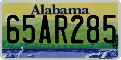 AL license plate 65AR285
