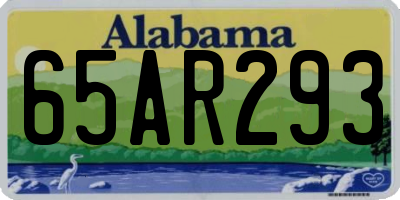 AL license plate 65AR293