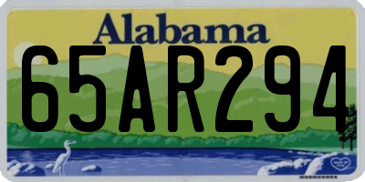 AL license plate 65AR294