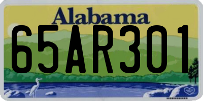 AL license plate 65AR301