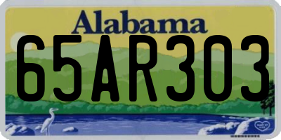 AL license plate 65AR303