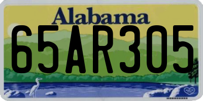 AL license plate 65AR305