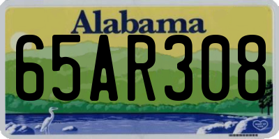 AL license plate 65AR308
