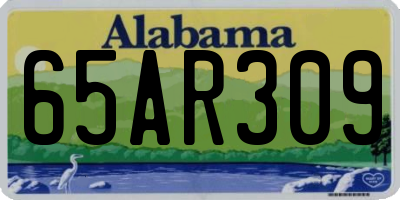 AL license plate 65AR309