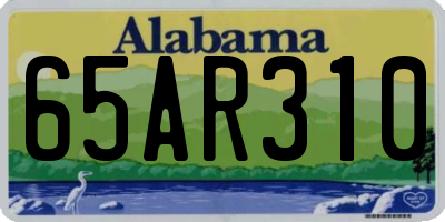 AL license plate 65AR310