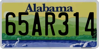 AL license plate 65AR314