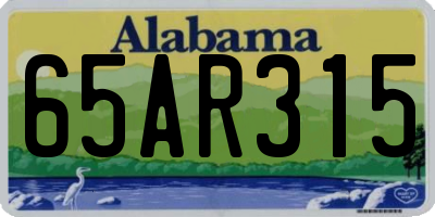 AL license plate 65AR315