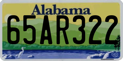 AL license plate 65AR322