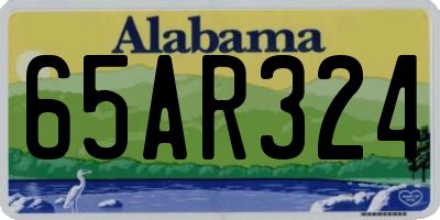 AL license plate 65AR324