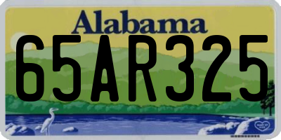 AL license plate 65AR325