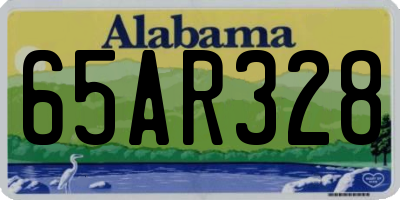 AL license plate 65AR328