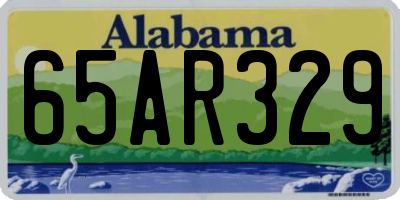 AL license plate 65AR329