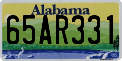AL license plate 65AR331