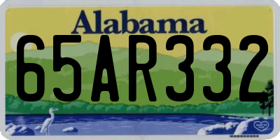 AL license plate 65AR332