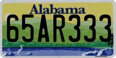 AL license plate 65AR333