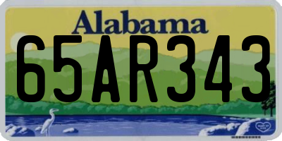 AL license plate 65AR343