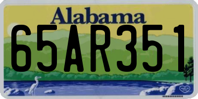 AL license plate 65AR351