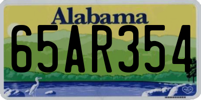 AL license plate 65AR354