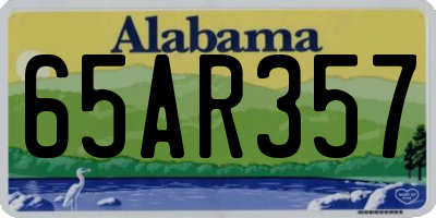 AL license plate 65AR357