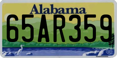AL license plate 65AR359
