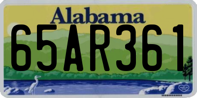 AL license plate 65AR361