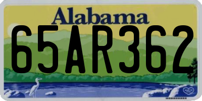 AL license plate 65AR362