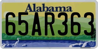 AL license plate 65AR363
