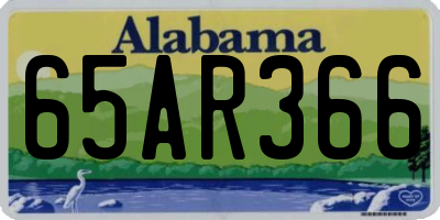 AL license plate 65AR366