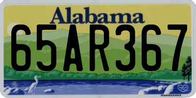 AL license plate 65AR367