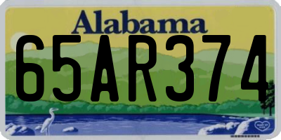 AL license plate 65AR374