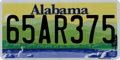 AL license plate 65AR375