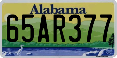 AL license plate 65AR377