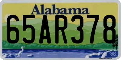 AL license plate 65AR378