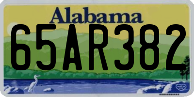 AL license plate 65AR382