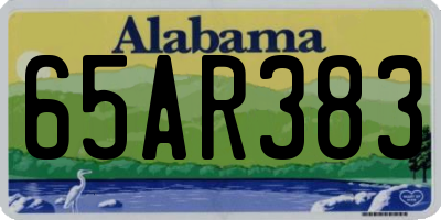AL license plate 65AR383