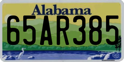 AL license plate 65AR385