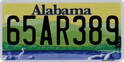 AL license plate 65AR389
