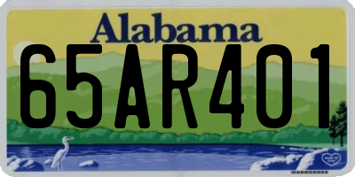 AL license plate 65AR401