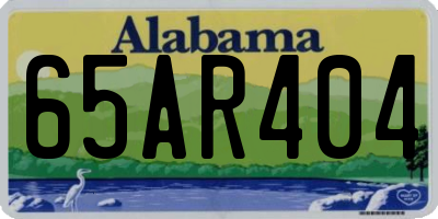 AL license plate 65AR404