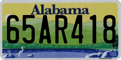 AL license plate 65AR418