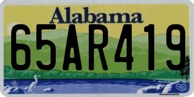 AL license plate 65AR419