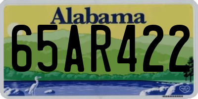 AL license plate 65AR422