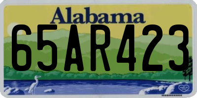 AL license plate 65AR423
