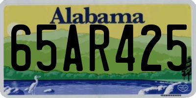 AL license plate 65AR425