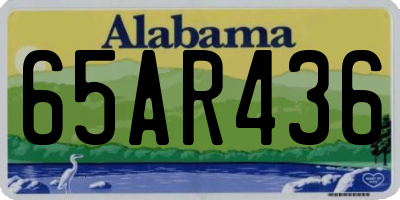 AL license plate 65AR436