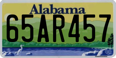 AL license plate 65AR457