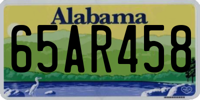 AL license plate 65AR458